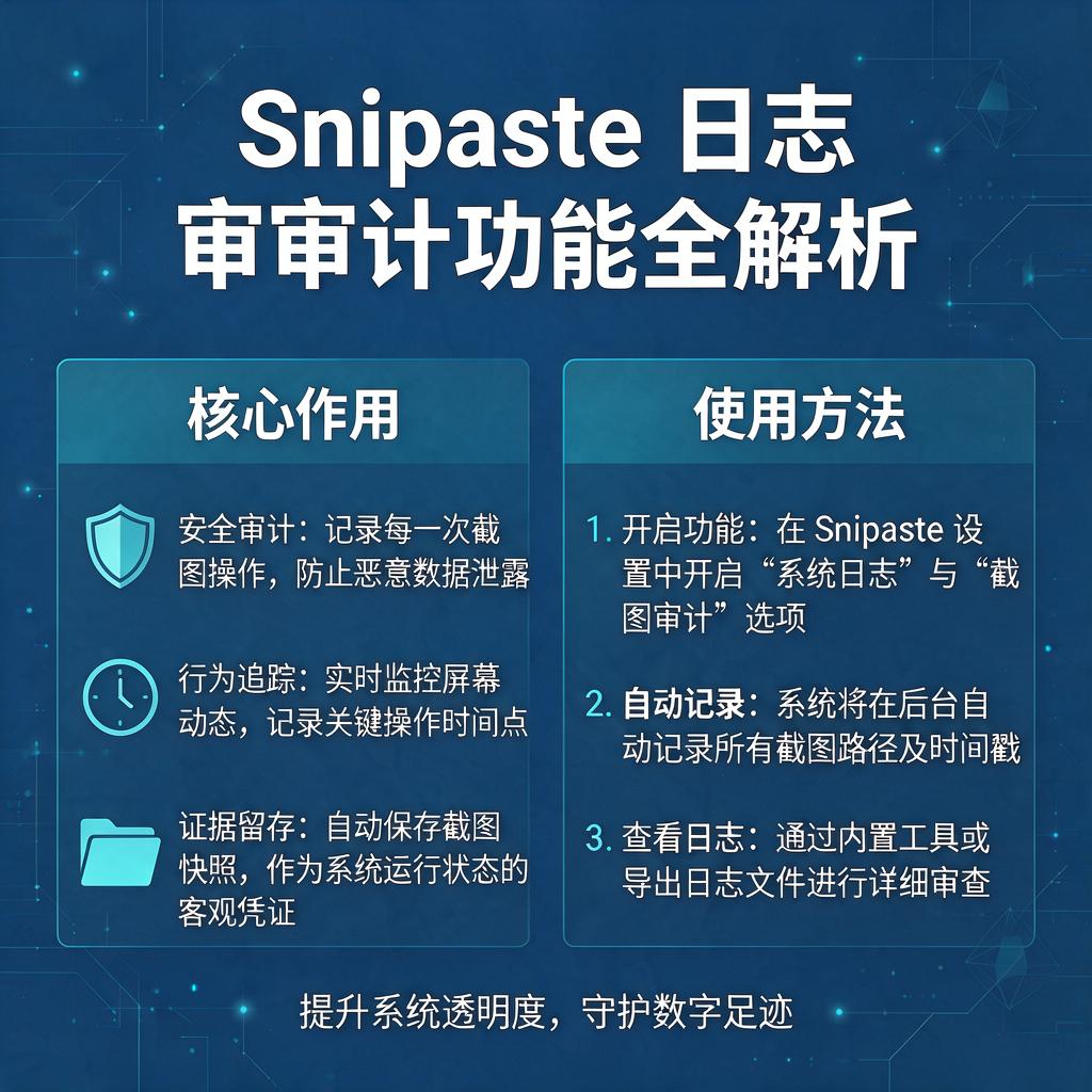 Snipaste日志审计功能怎么用？有哪些作用？