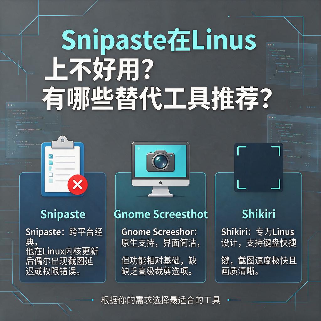 Snipaste在Linux上不好用?有哪些替代工具推荐?