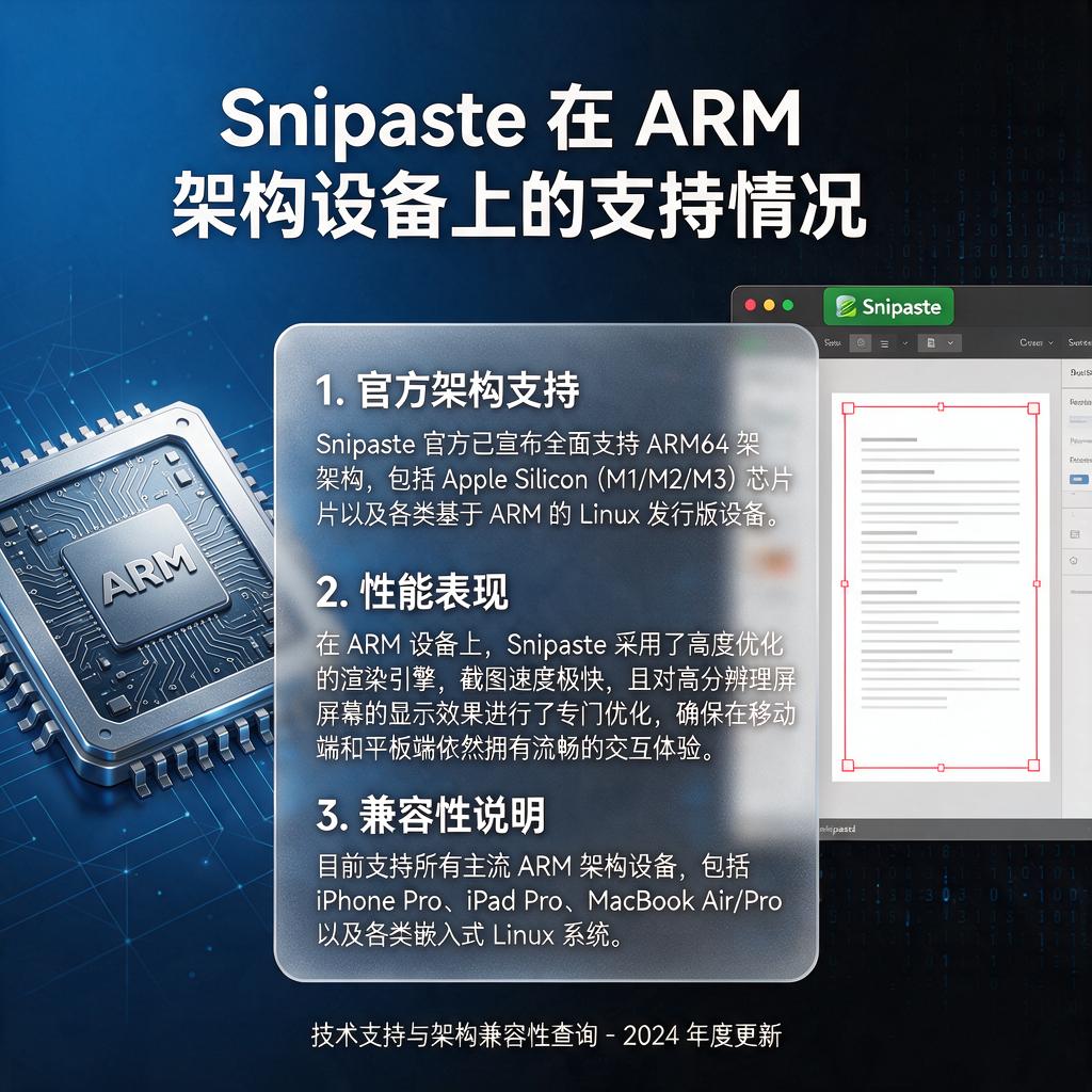 Snipaste在ARM架构设备上支持情况如何?