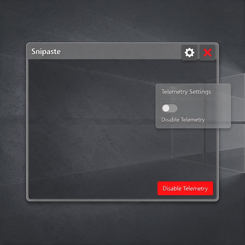 如何关闭Snipaste中的telemetry功能？