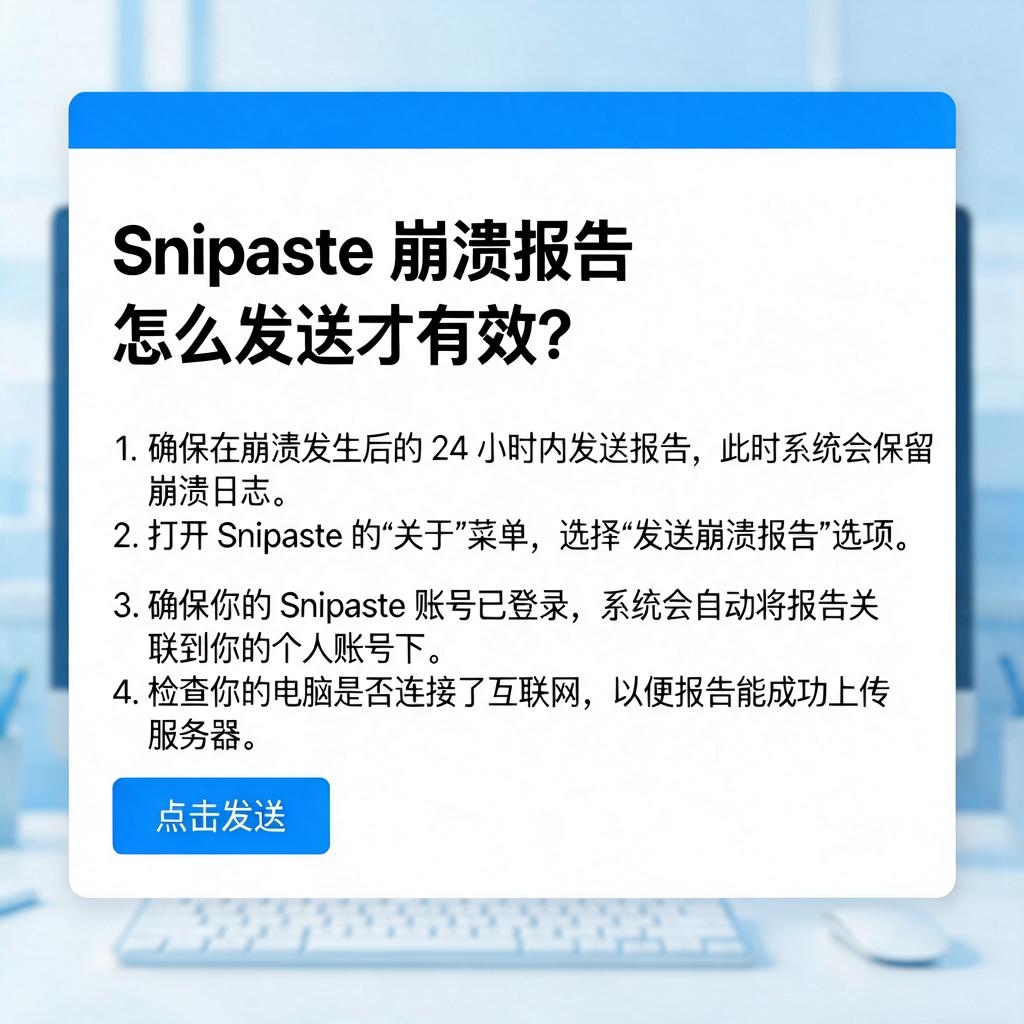 Snipaste崩溃报告怎么发送才有效？