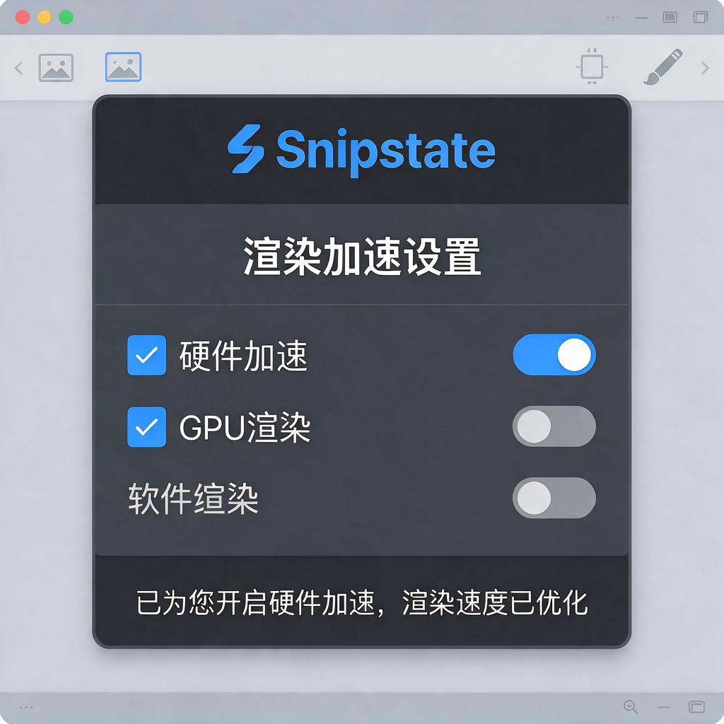 Snipaste渲染加速怎么开启？