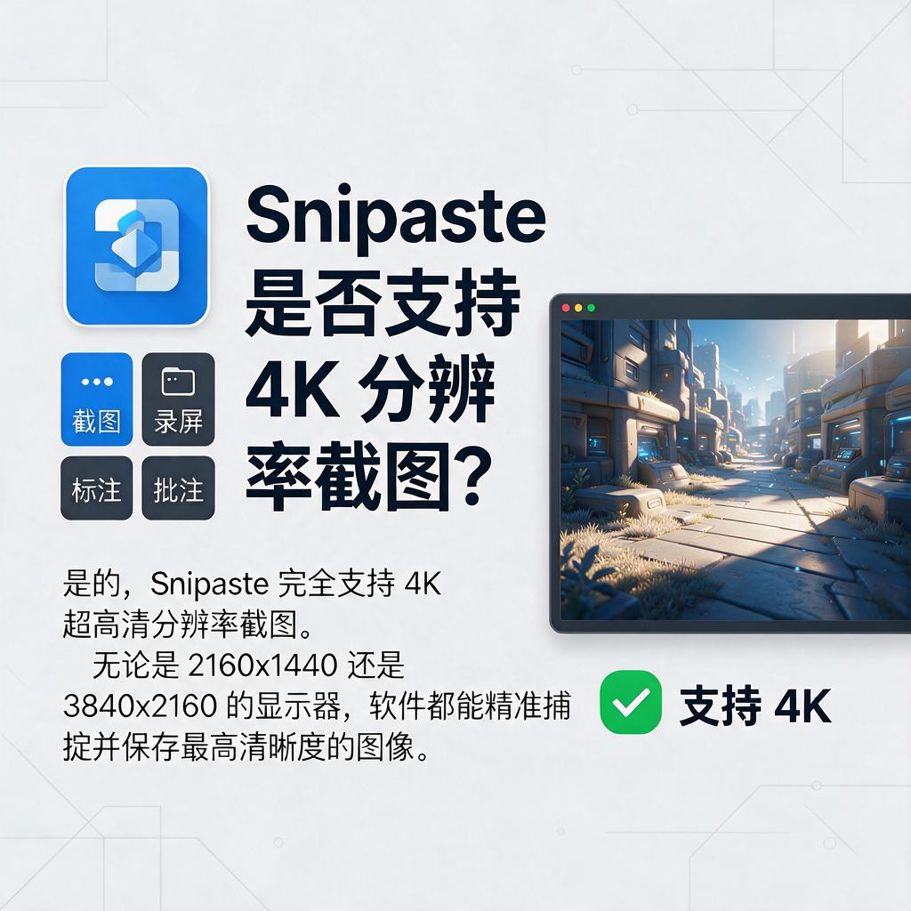 Snipaste是否支持4K分辨率截图？