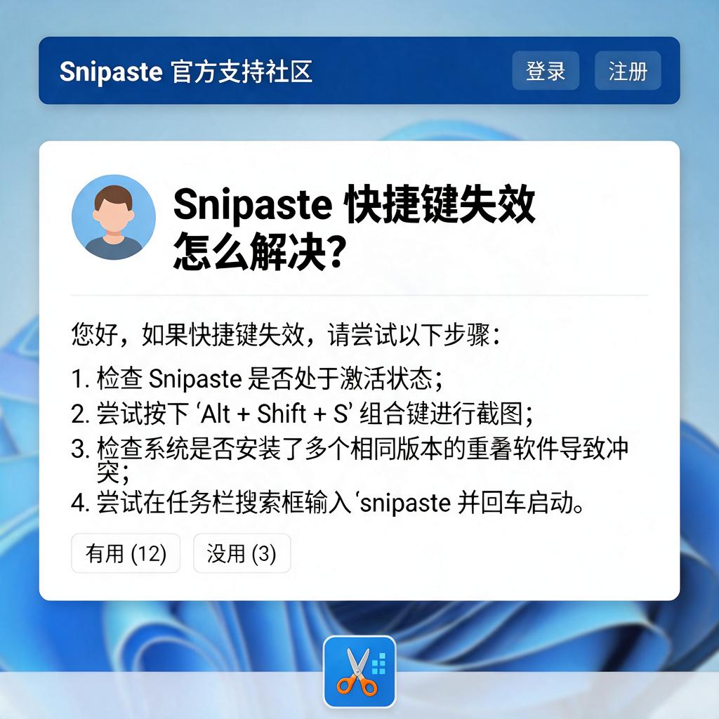 Snipaste快捷键失效怎么解决?