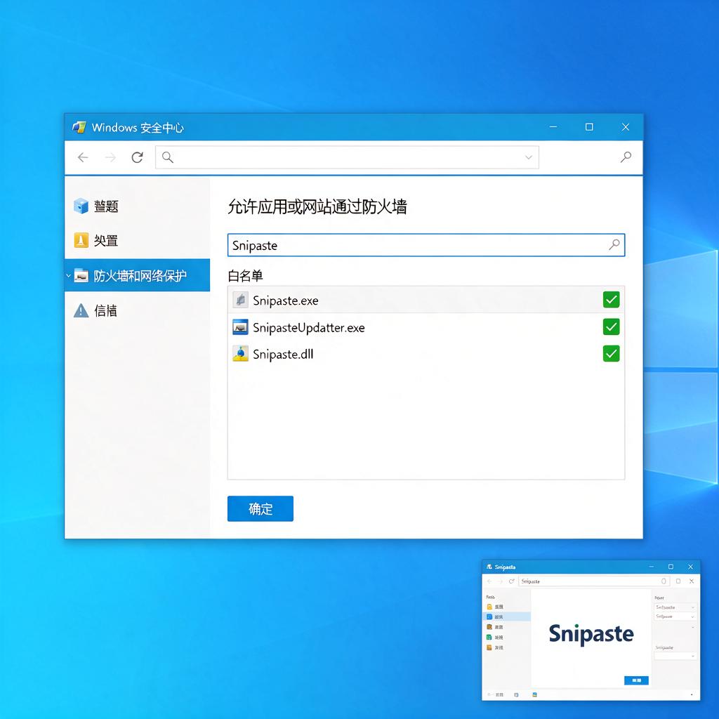 Snipaste如何添加到防火墙白名单中?