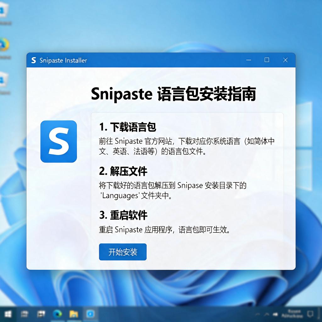 Snipaste语言包怎么安装?