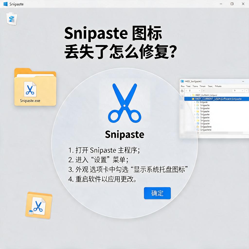 Snipaste图标丢失了怎么修复?