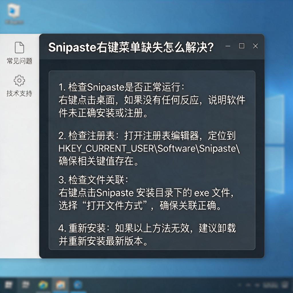 Snipaste右键菜单缺失怎么解决?