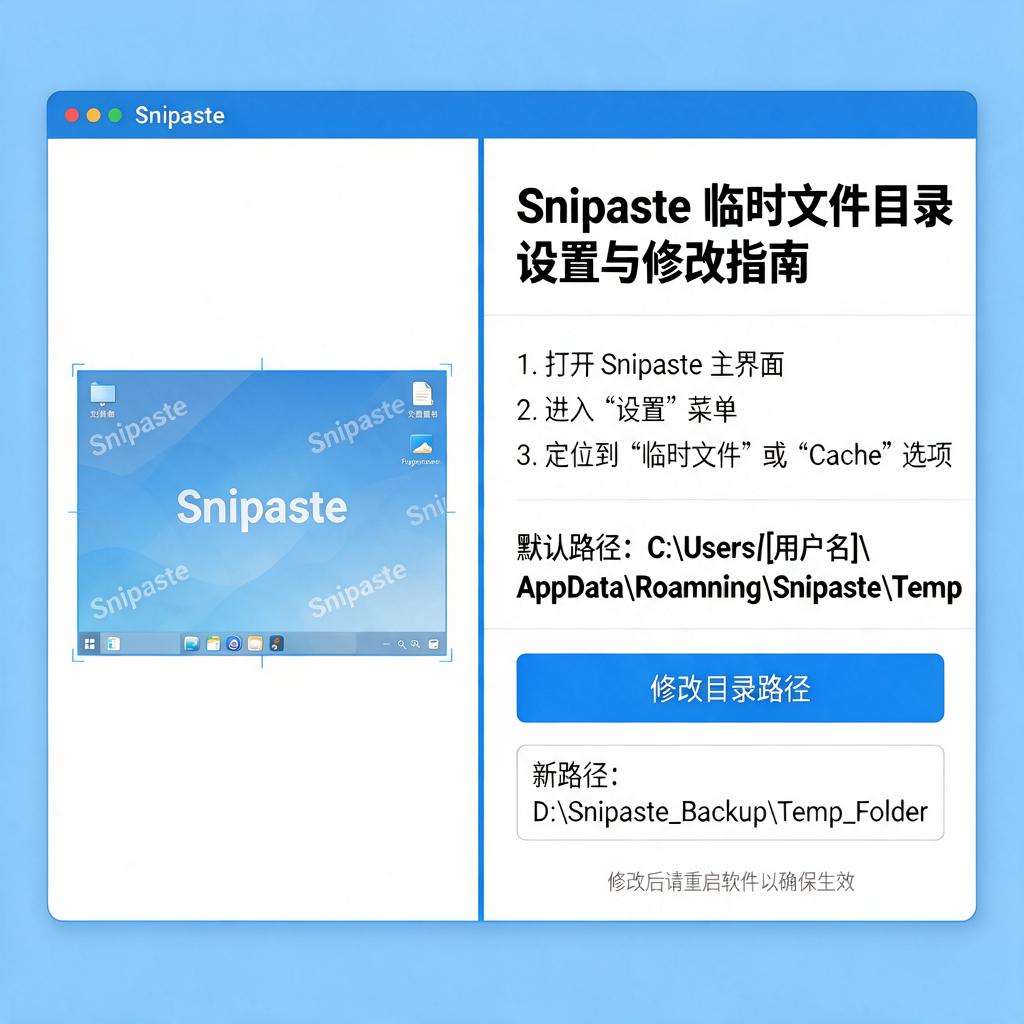Snipaste临时文件目录怎么找和修改?