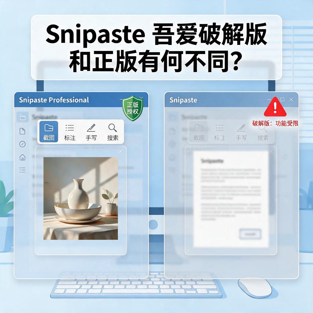 Snipaste吾爱破解版和正版有何不同?