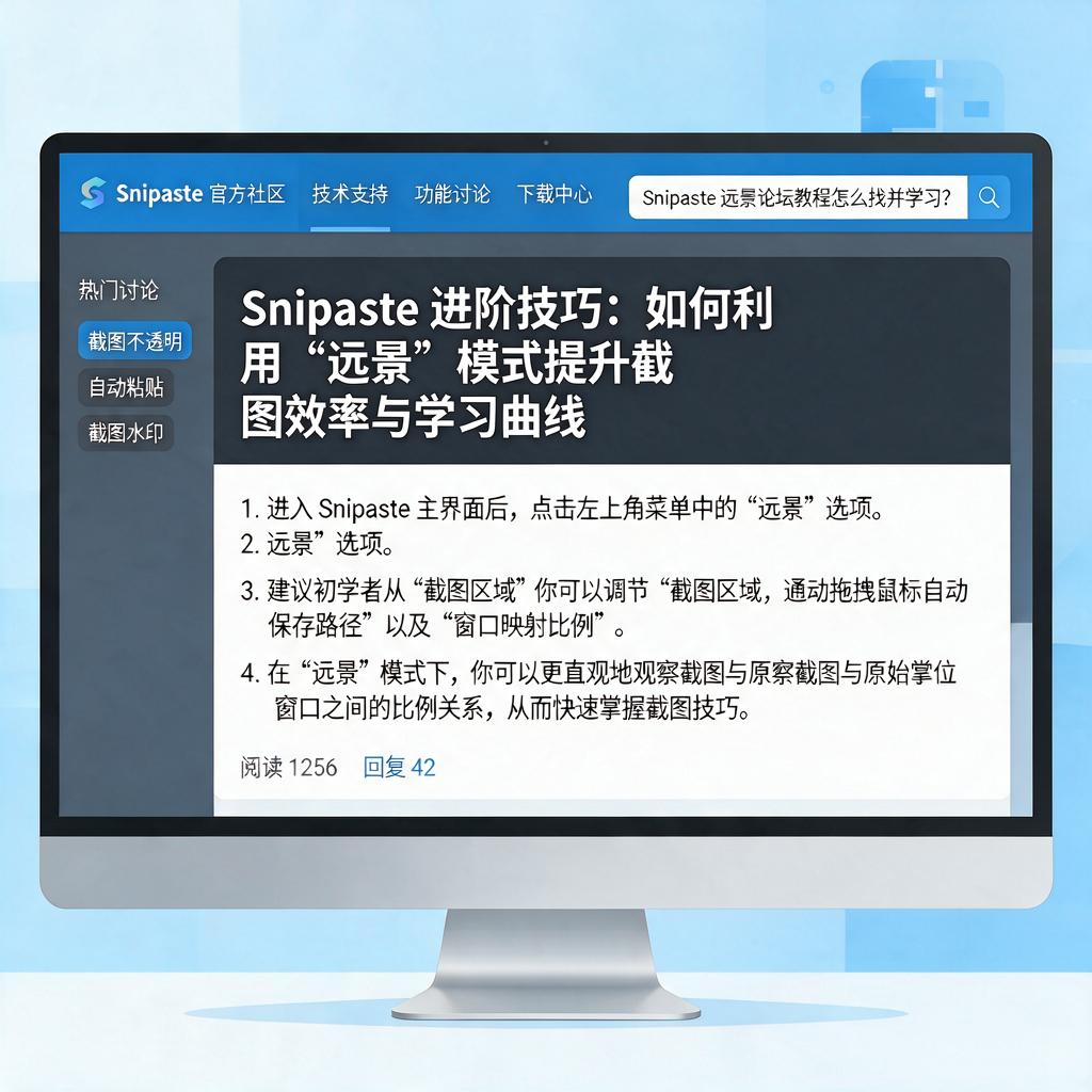 Snipaste远景论坛教程怎么找并学习?