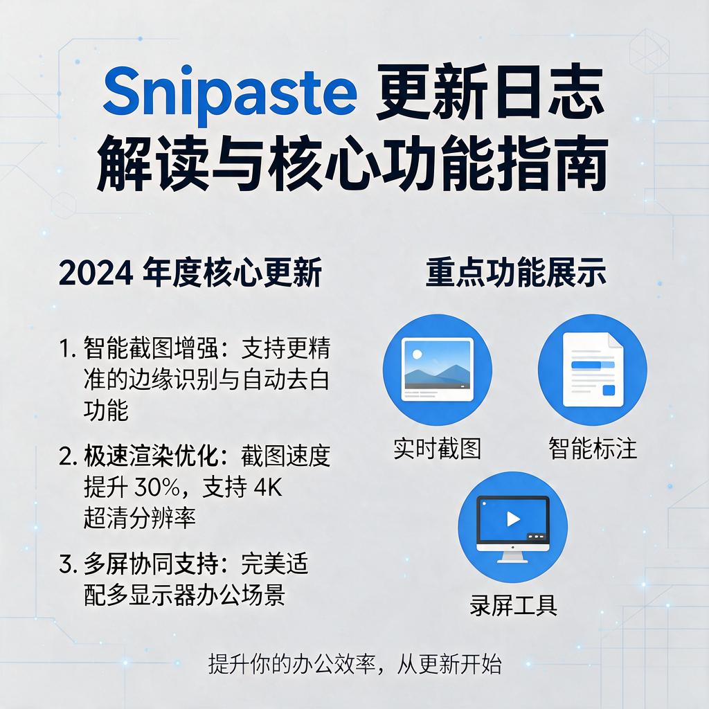 Snipaste更新日志怎么解读？有哪些重点功能？