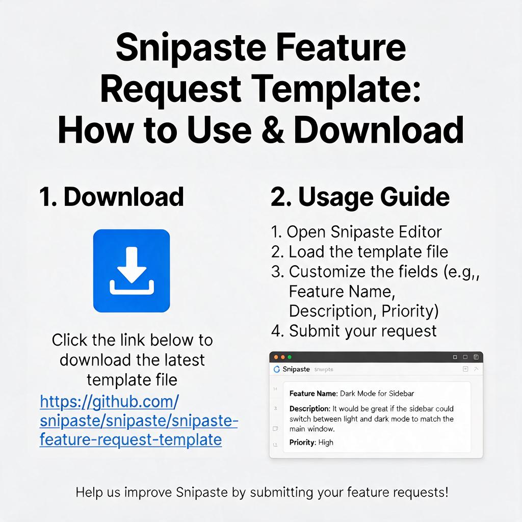 Snipaste Feature Request模板怎么使用和下载?