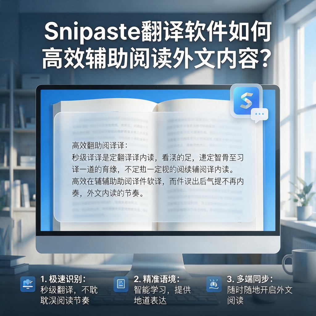 Snipaste翻译软件如何高效辅助阅读外文内容?