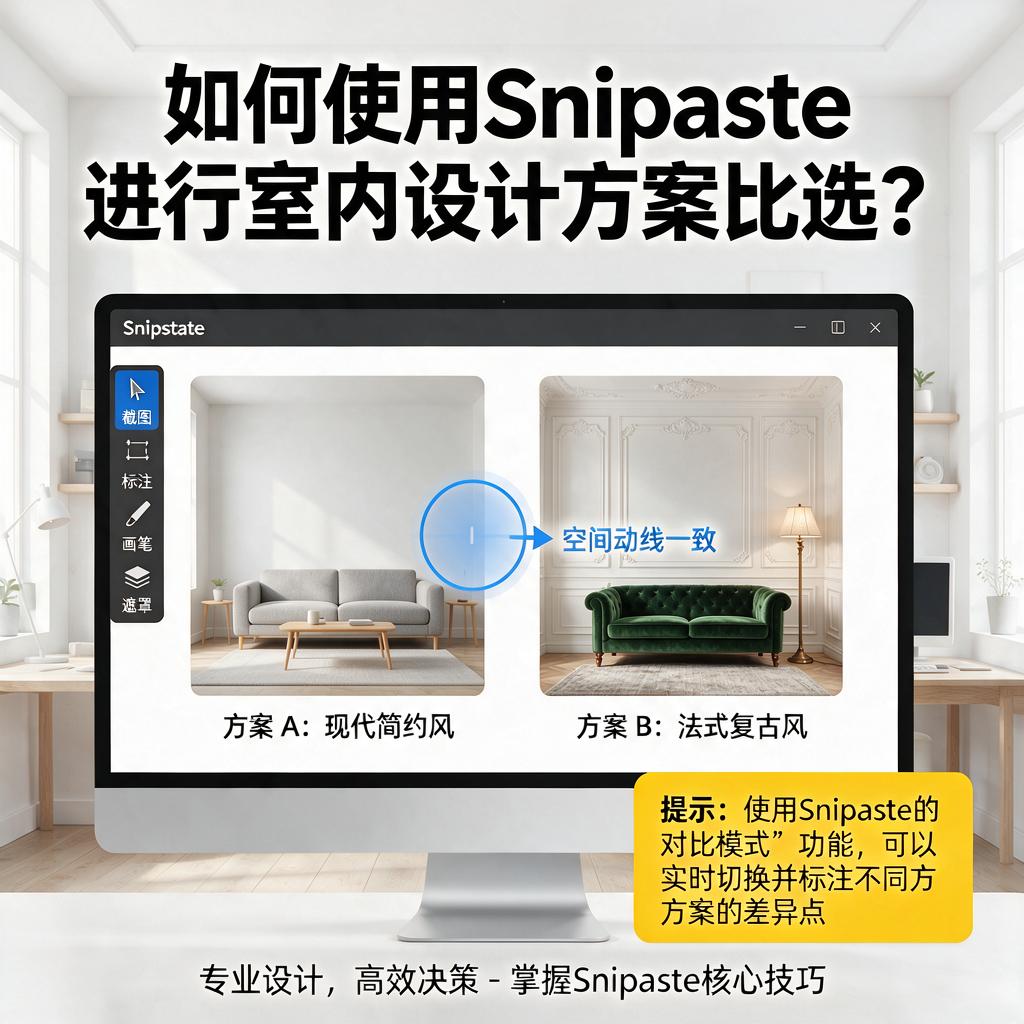 如何使用Snipaste进行室内设计方案比选?