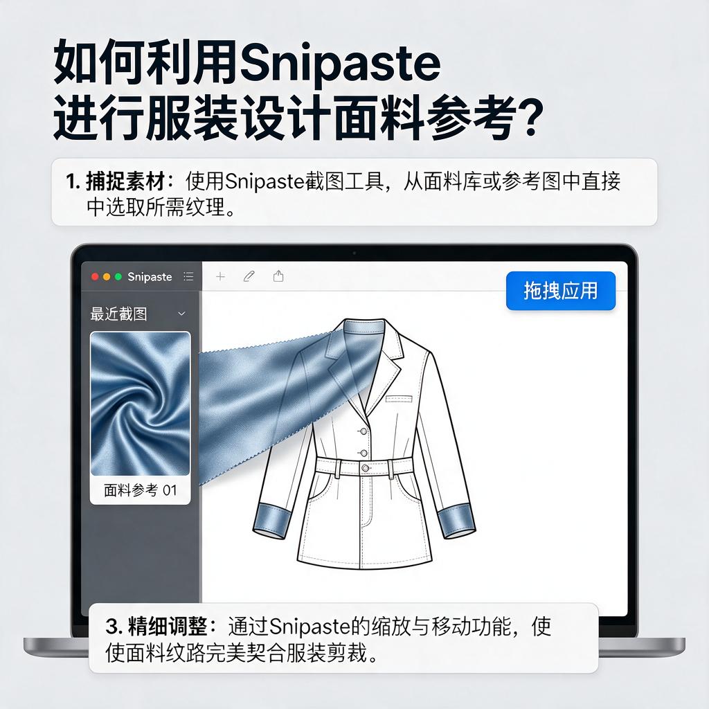 如何利用Snipaste进行服装设计面料参考?