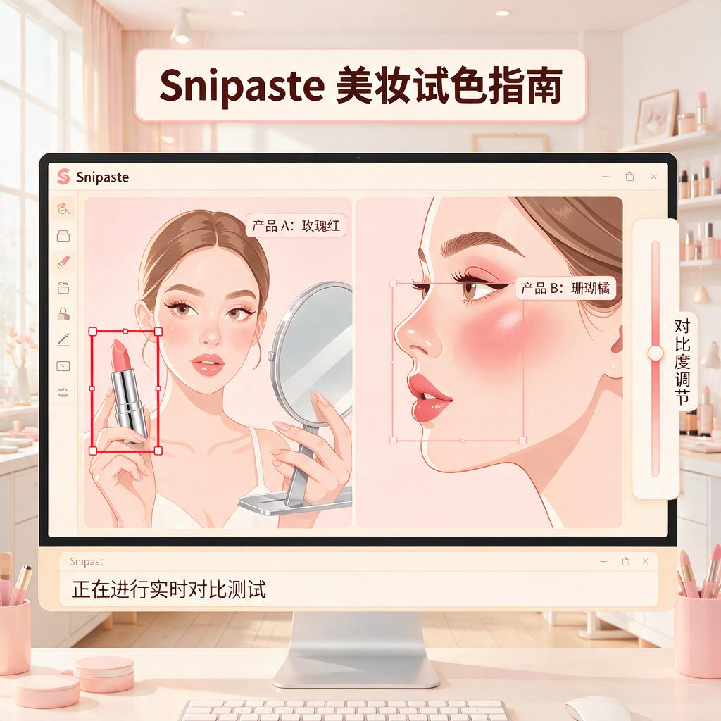 Snipaste如何进行美妆试色对比?