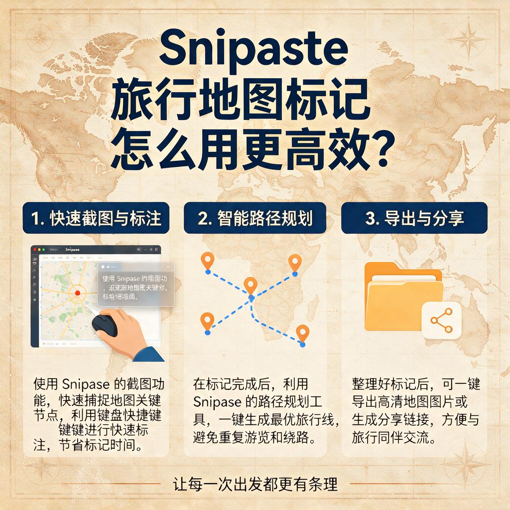 Snipaste旅行地图标记怎么用更高效?