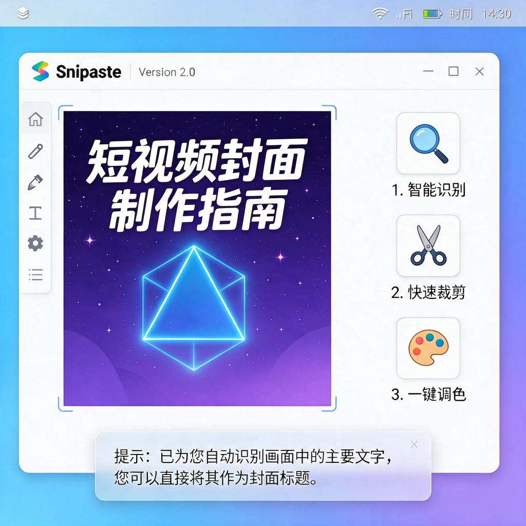 如何用Snipaste高效制作短视频封面?