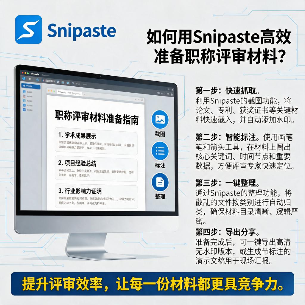 如何用Snipaste高效准备职称评审材料？