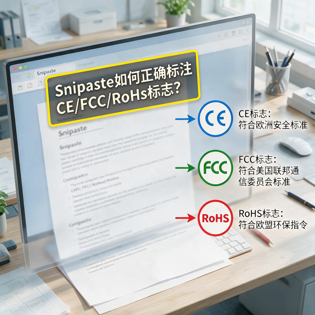 Snipaste如何正确标注CE/FCC/RoHS标志？