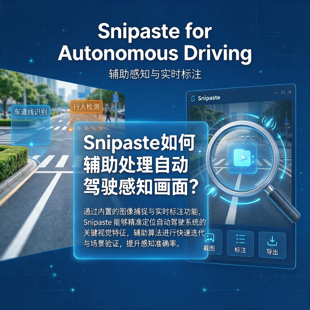 Snipaste如何辅助处理自动驾驶感知画面?