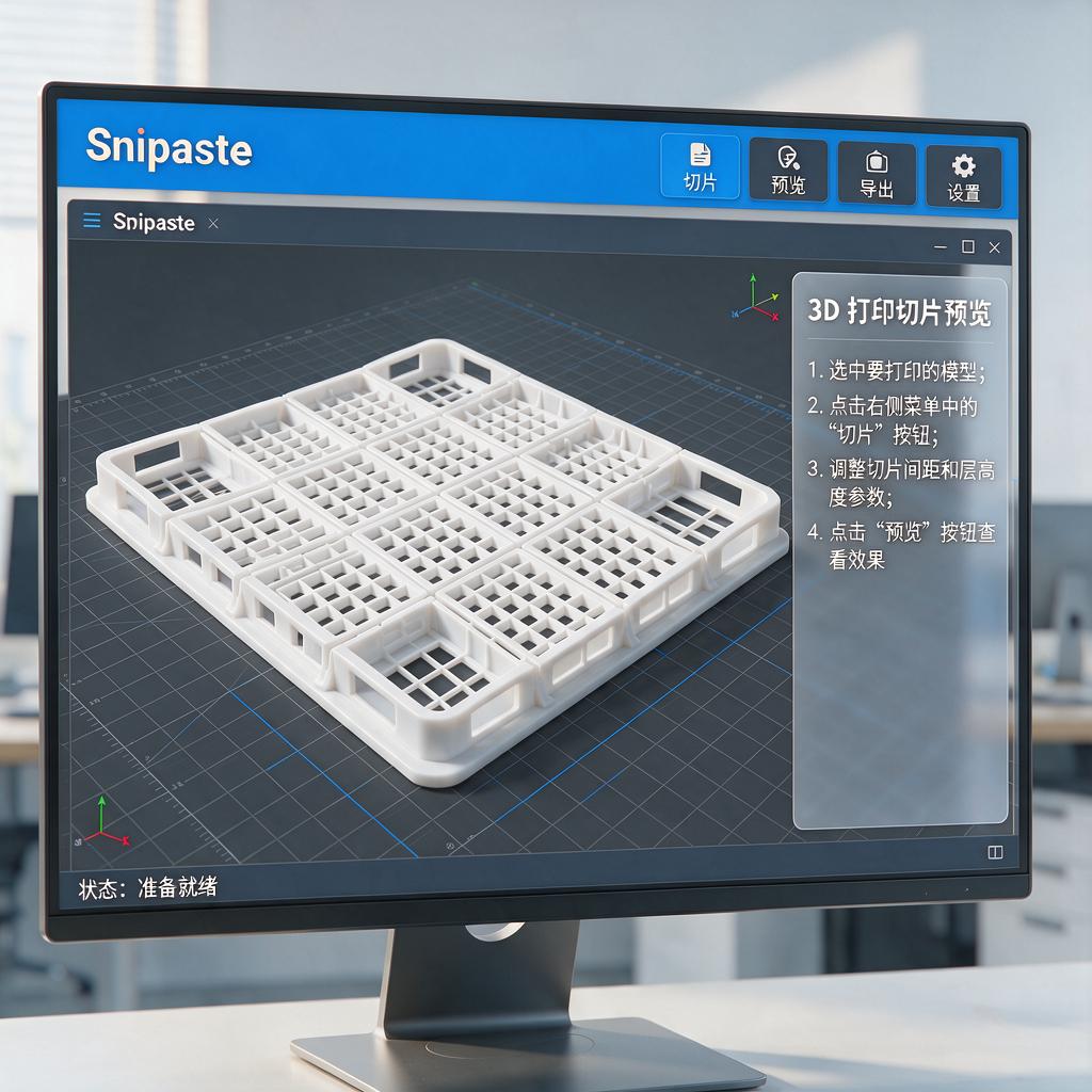 Snipaste能进行3D打印切片预览吗?怎么操作?