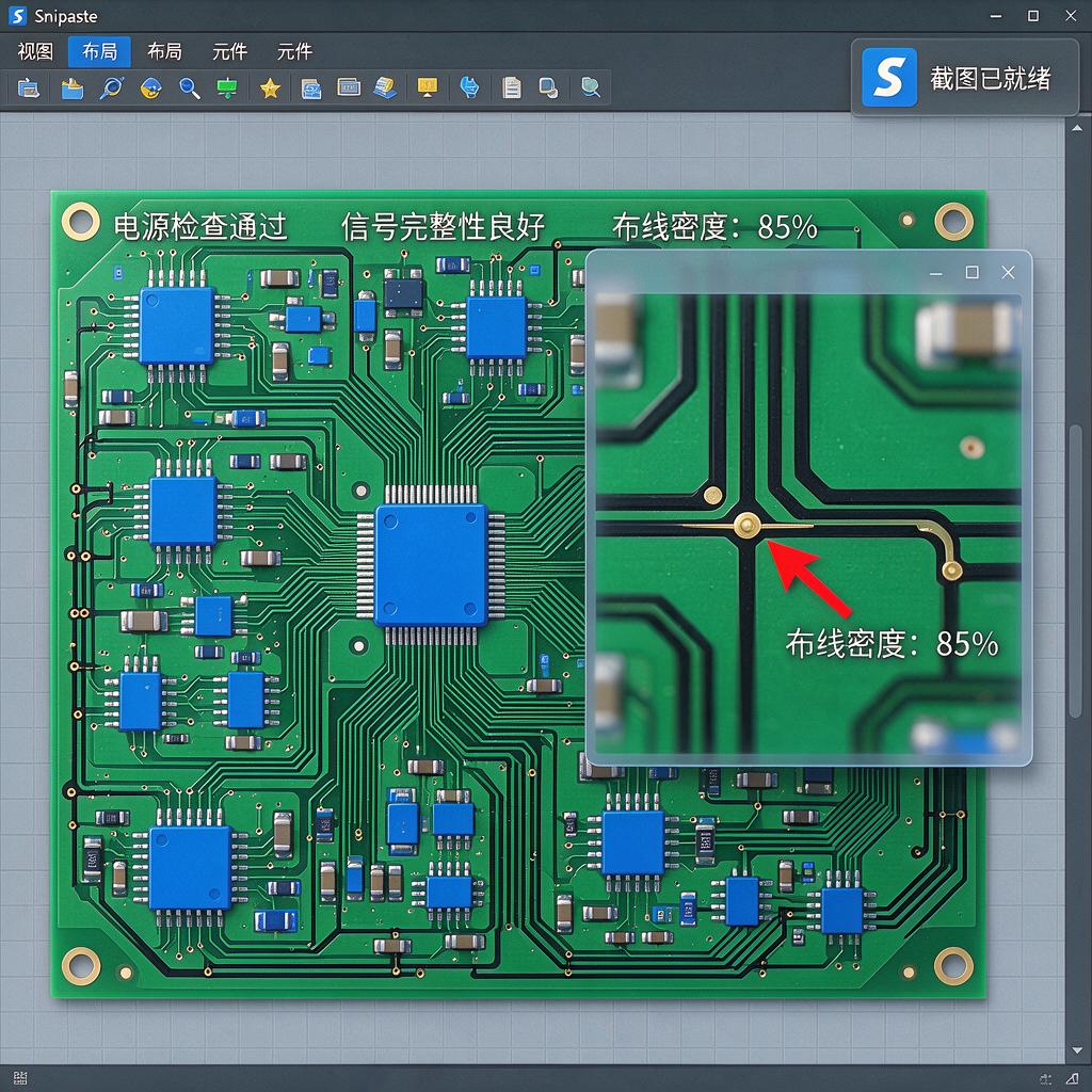 如何使用Snipaste进行PCB布线检查？