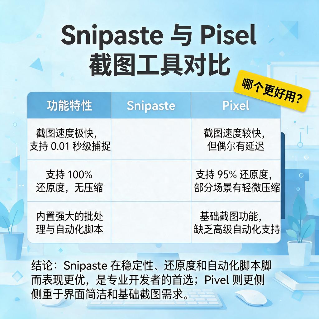 Snipaste和Pixel截图工具哪个更好用？