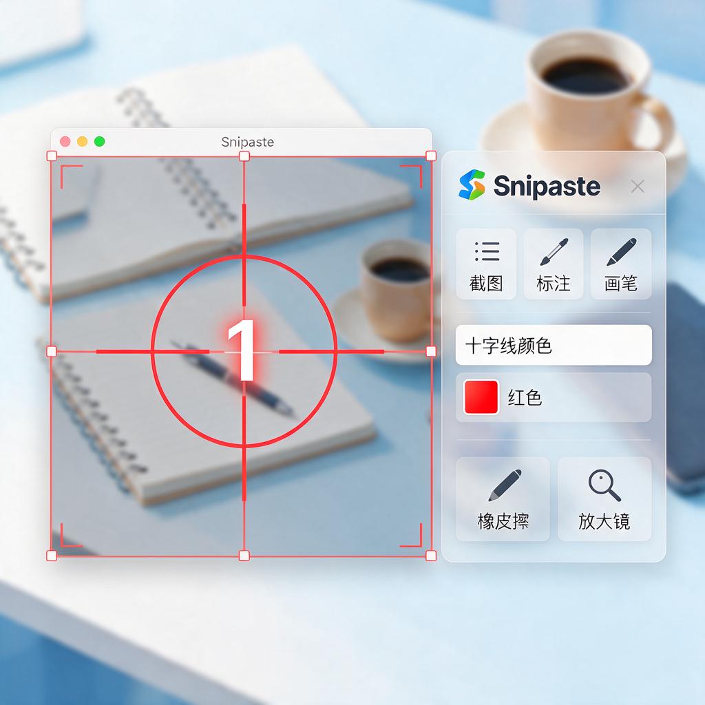 Snipaste截图十字线颜色怎么修改?
