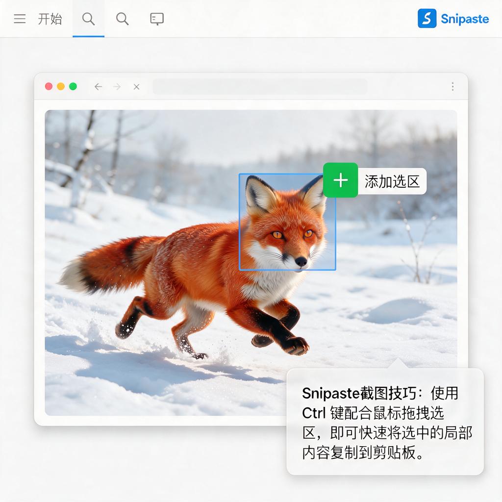 Snipaste截图时如何用Ctrl复制选区内容?