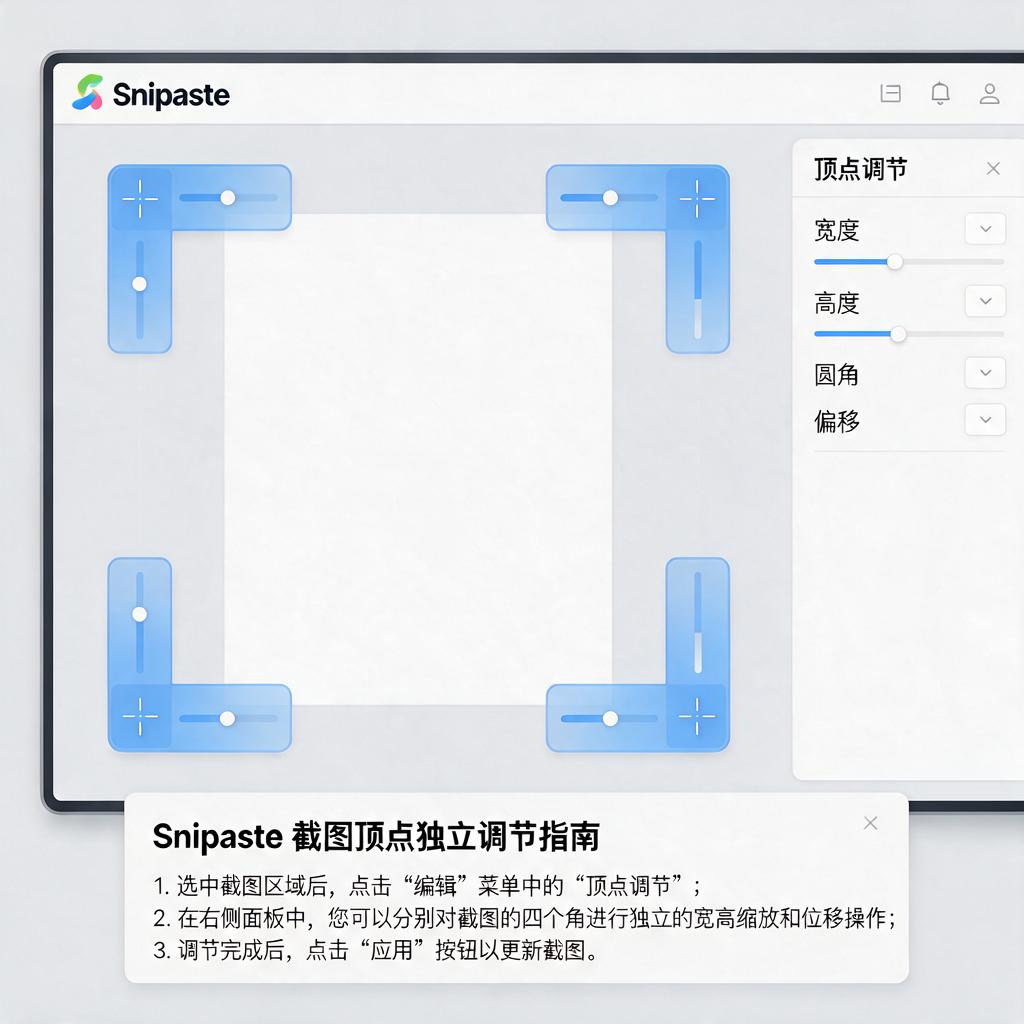 Snipaste如何实现截图顶点独立调节?