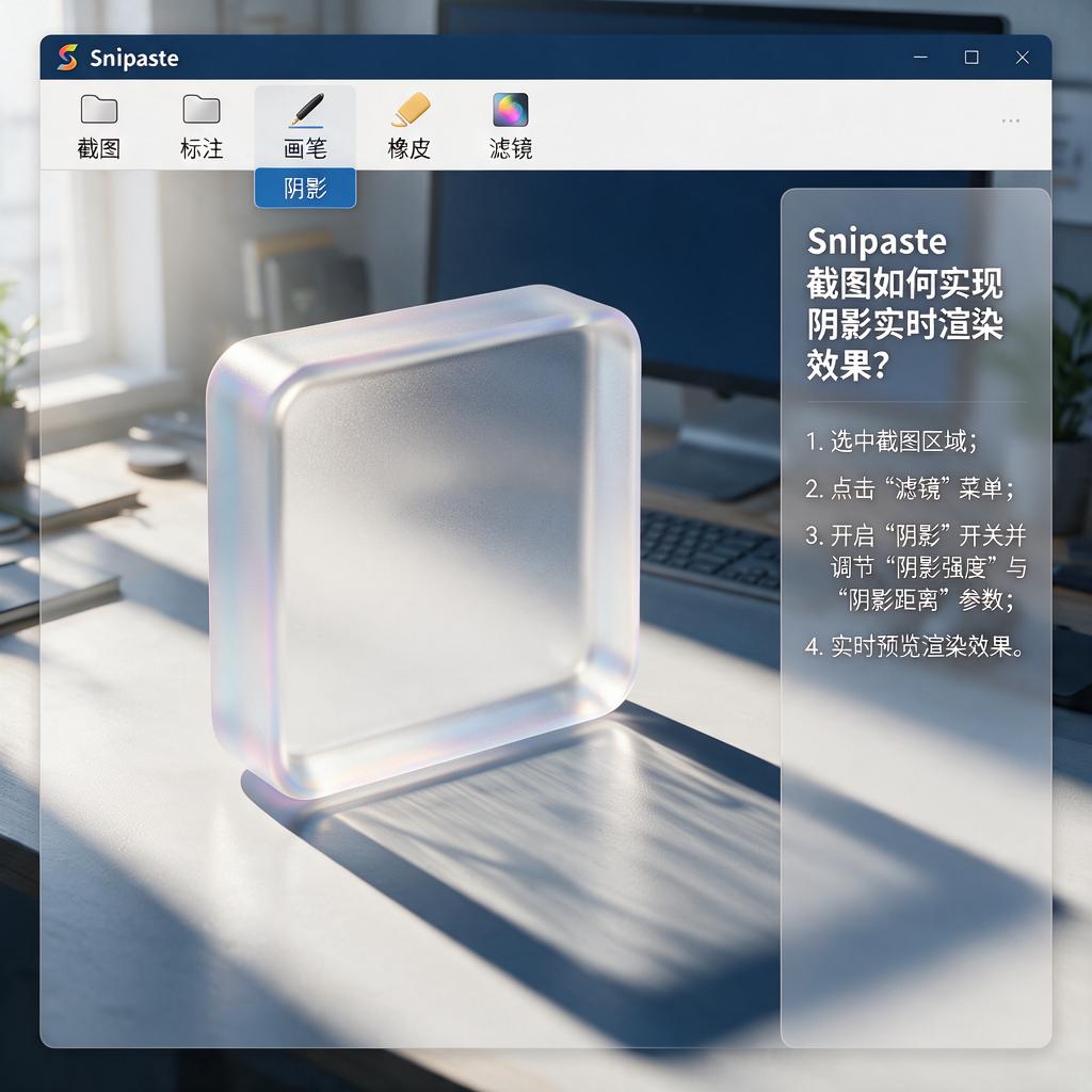 Snipaste截图如何实现阴影实时渲染效果?