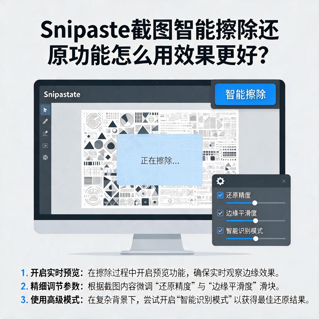 Snipaste截图智能擦除还原功能怎么用效果更好？