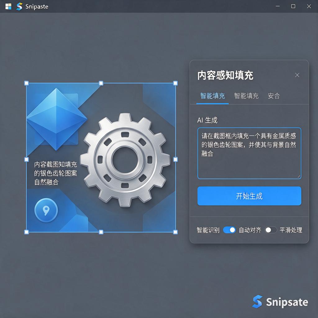 Snipaste截图内容感知填充怎么用效果如何？