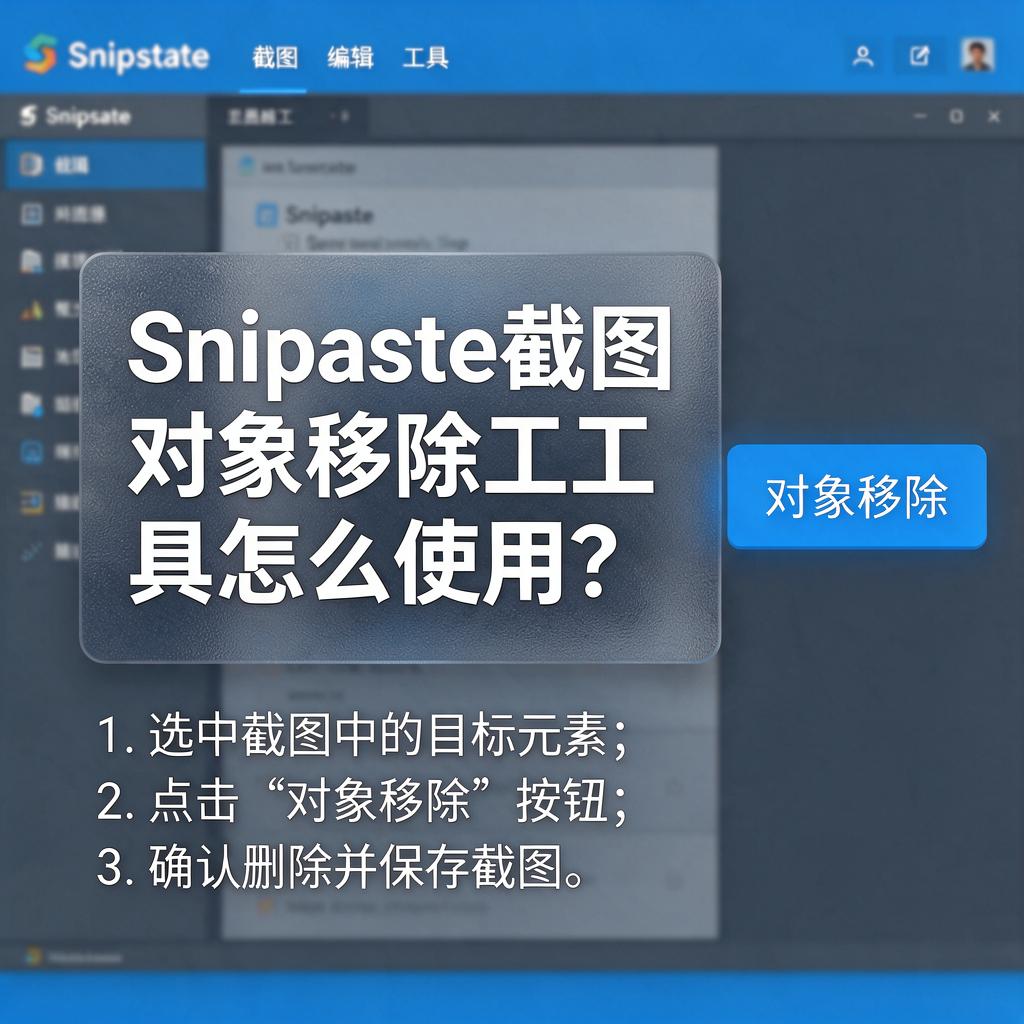 Snipaste截图对象移除工具怎么使用？