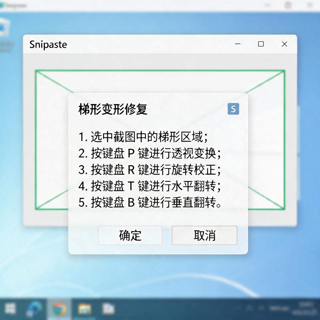 如何使用Snipaste修正截图梯形变形？