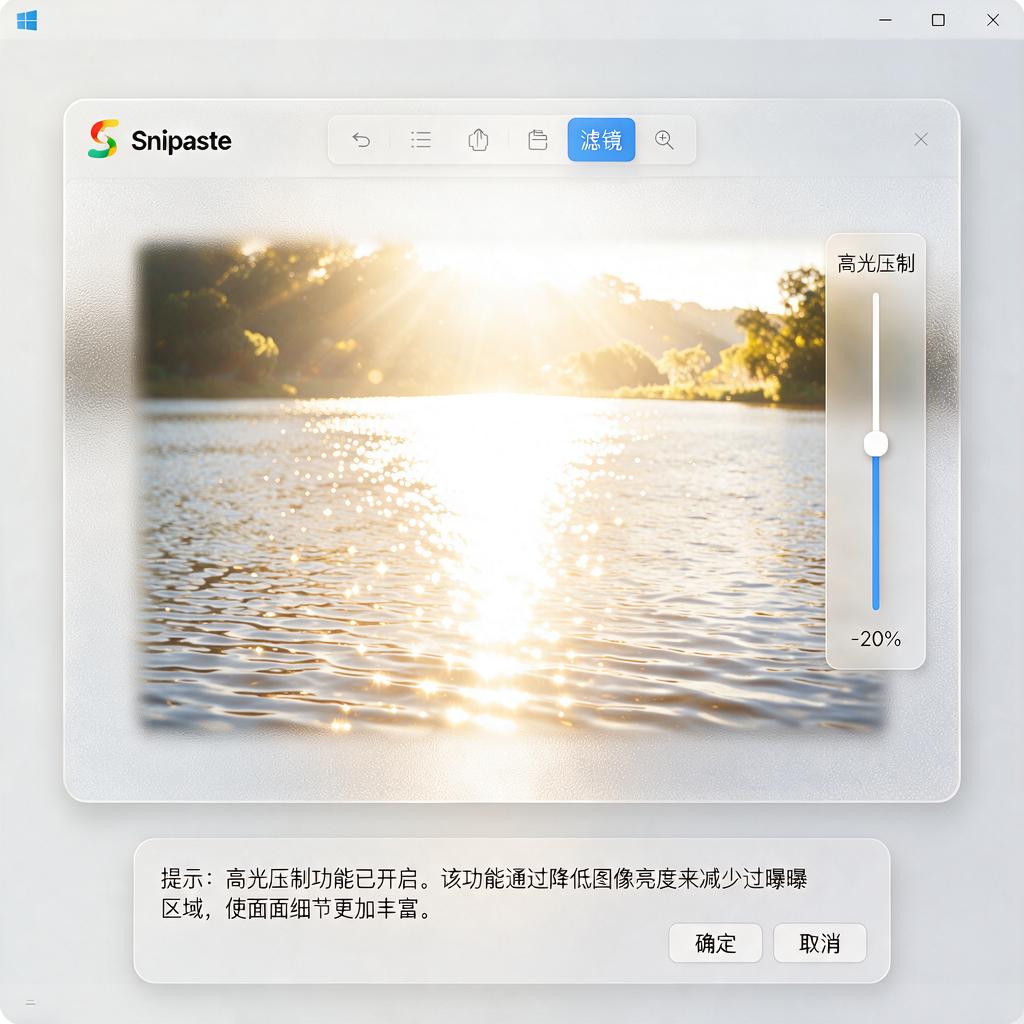 Snipaste截图如何实现高光压制效果?