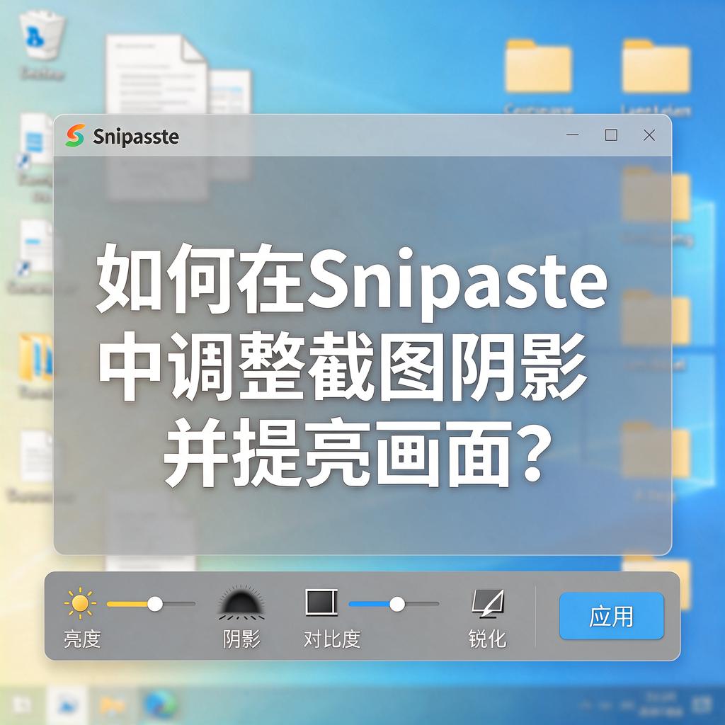 如何在Snipaste中调整截图阴影并提亮画面?