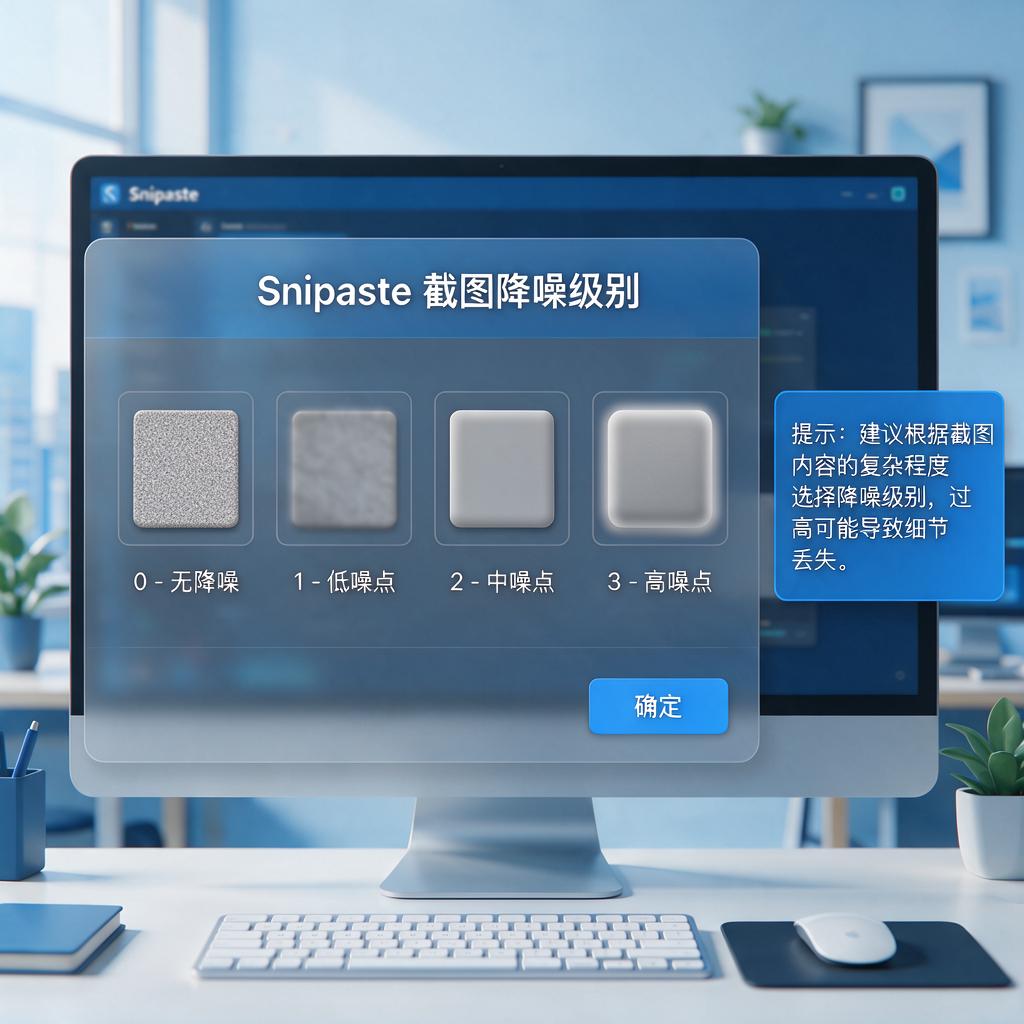 Snipaste截图降噪级别怎么选效果最好?