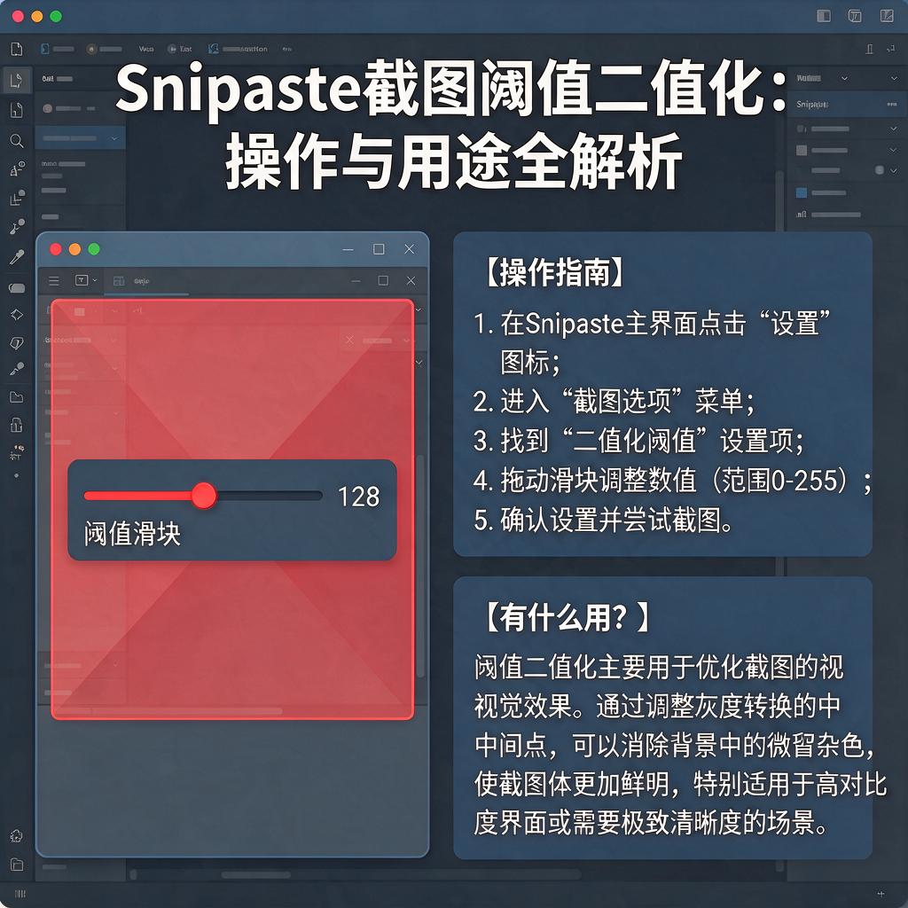 Snipaste截图阈值二值化怎么操作及有啥用?