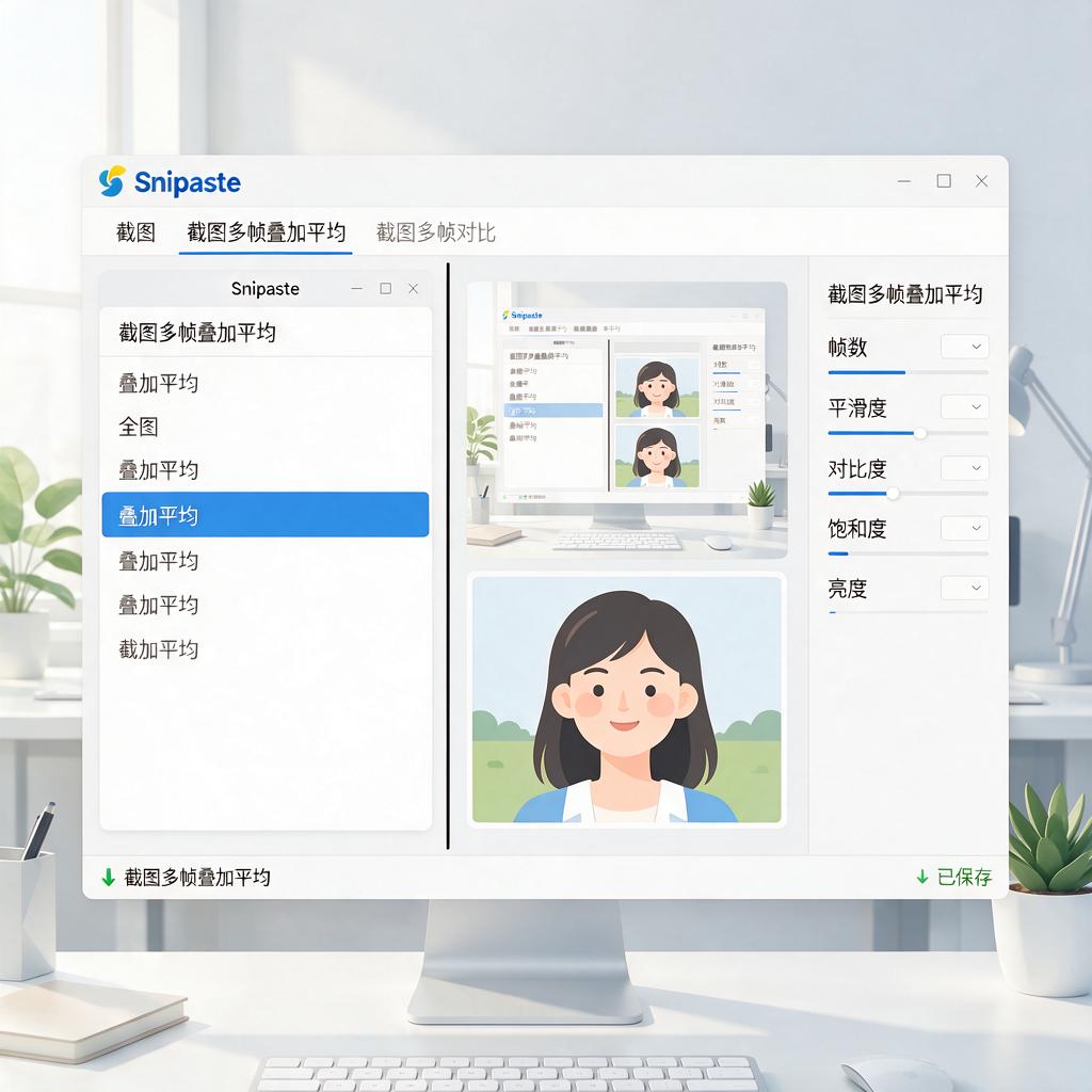 Snipaste如何实现截图多帧叠加平均效果?