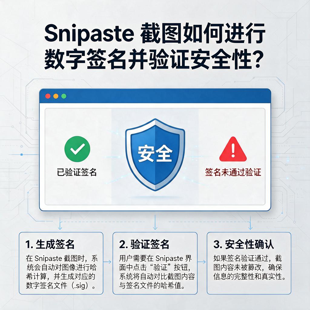 Snipaste截图如何进行数字签名并验证安全性?