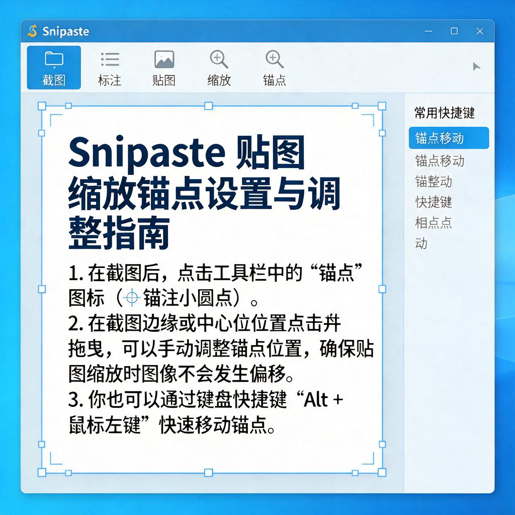 Snipaste贴图缩放锚点怎么设置与调整?