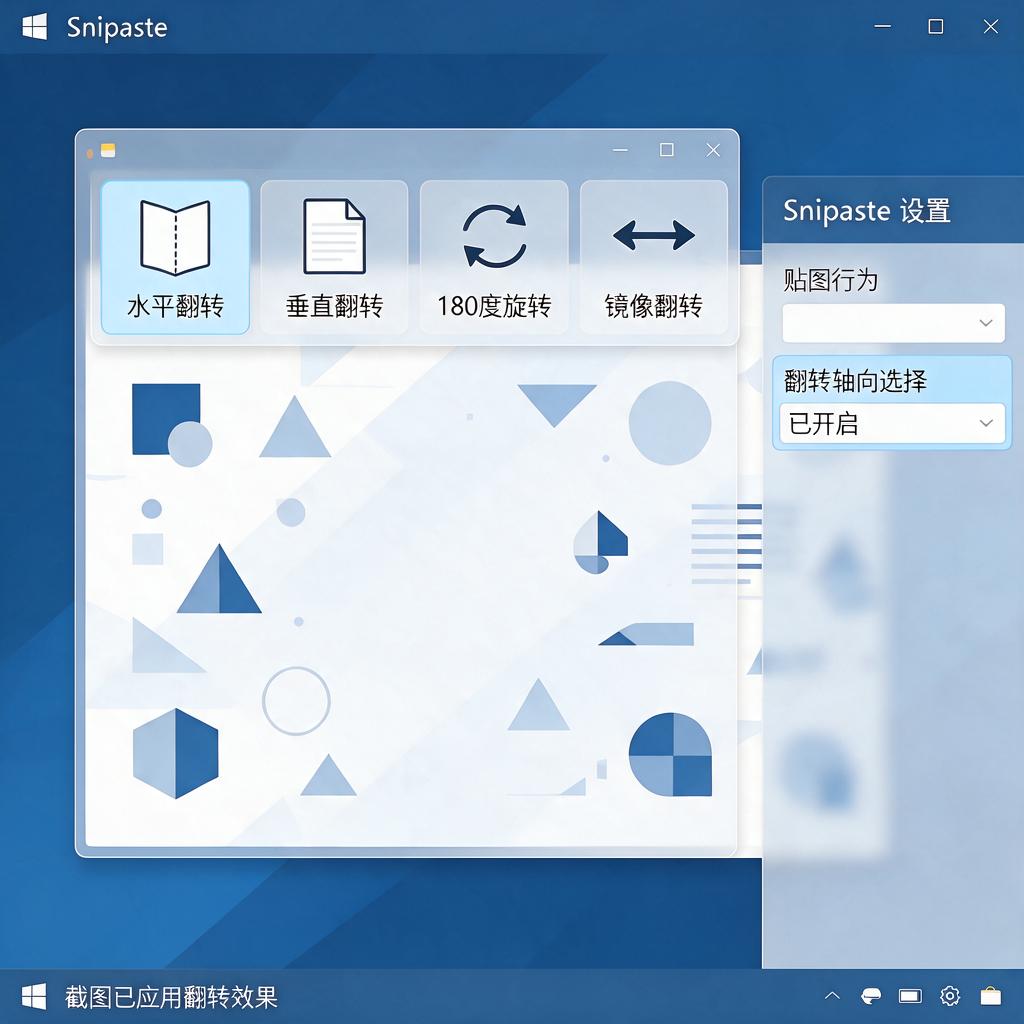 Snipaste贴图如何进行翻转轴向选择?