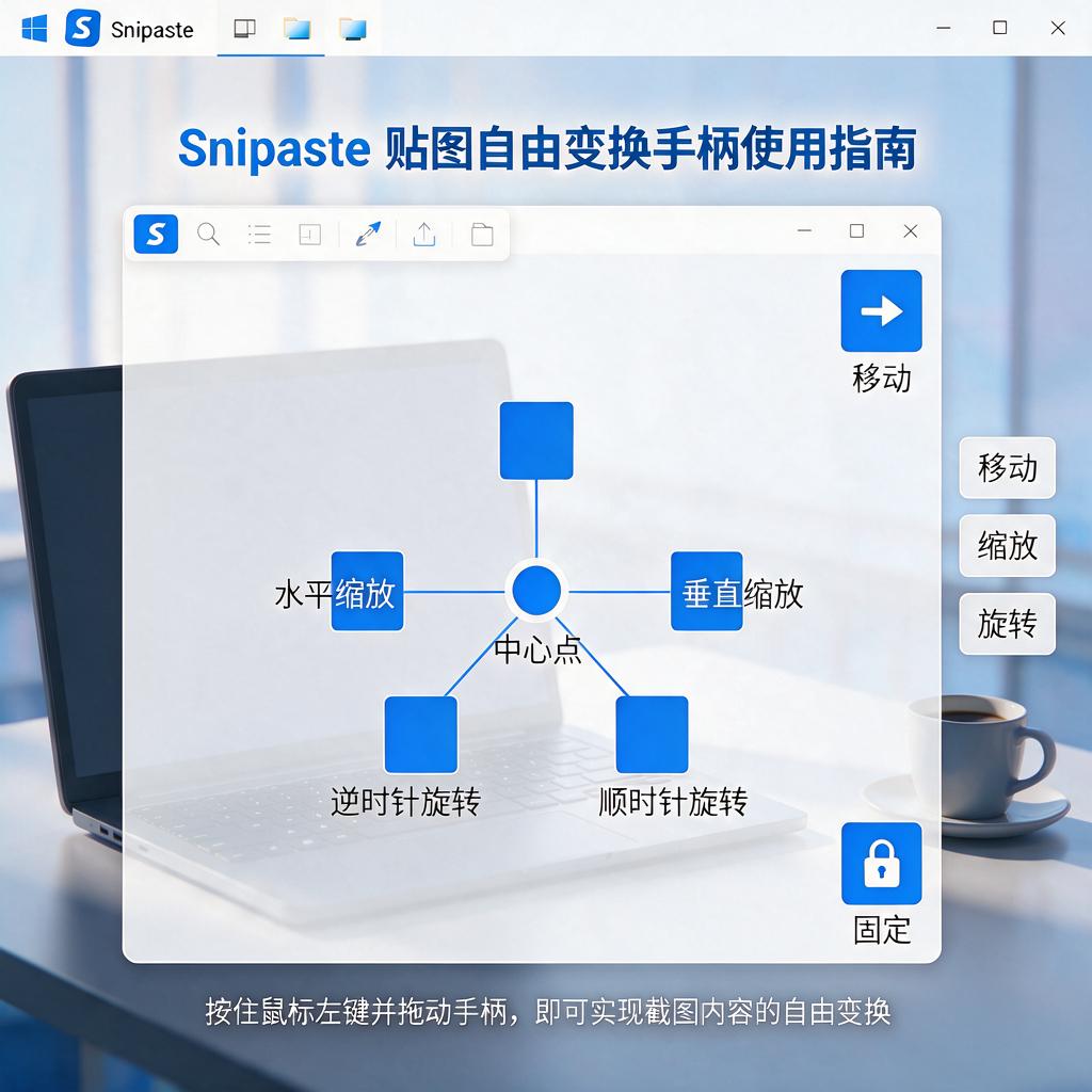 Snipaste贴图自由变换手柄怎么使用?