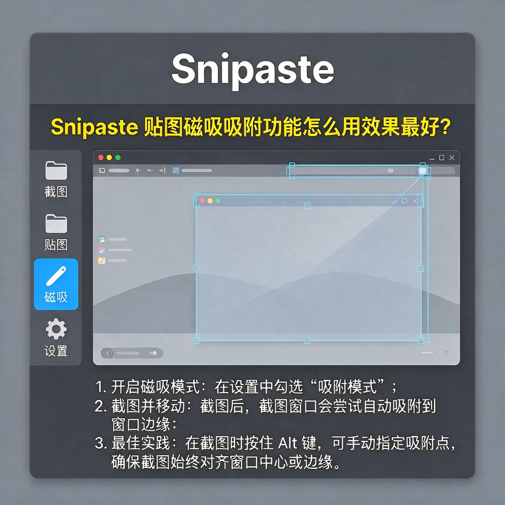Snipaste贴图磁吸吸附功能怎么用效果最好?