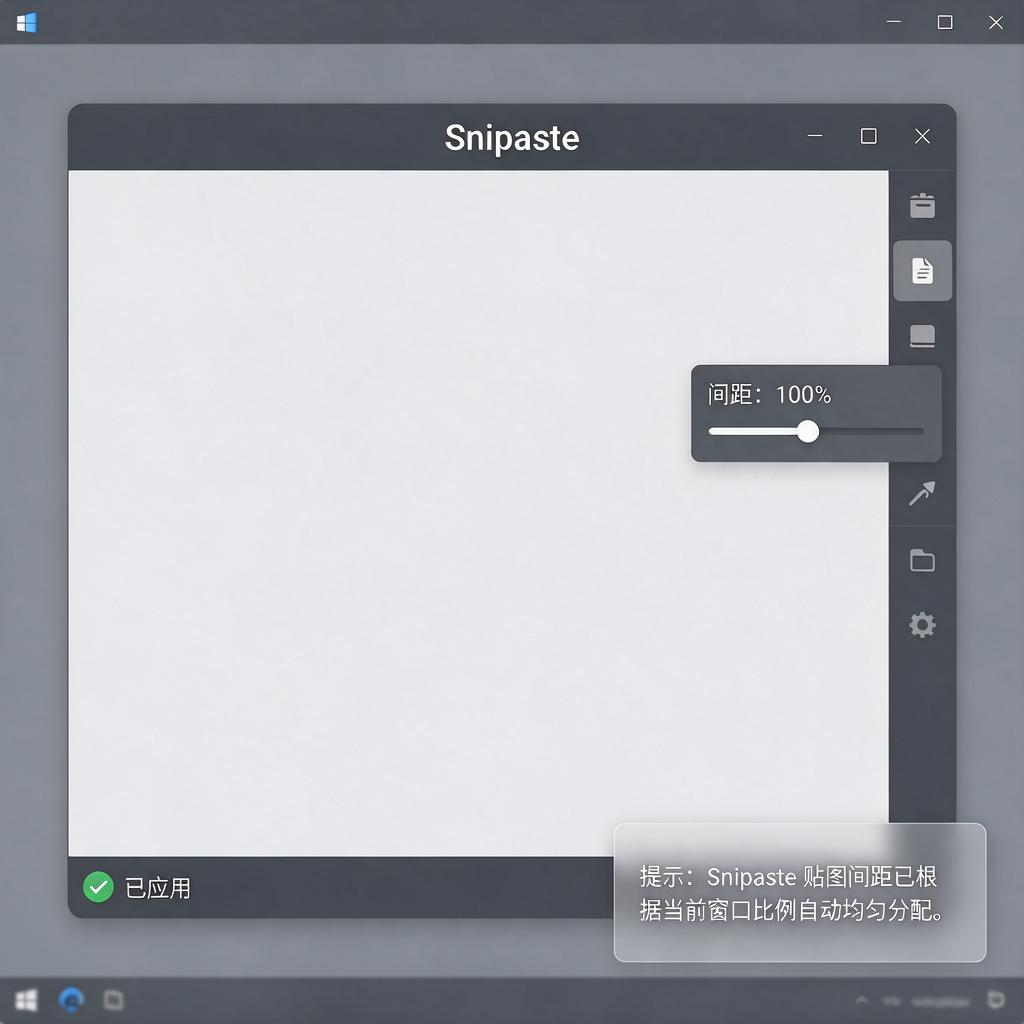 Snipaste贴图间距如何均匀分配?