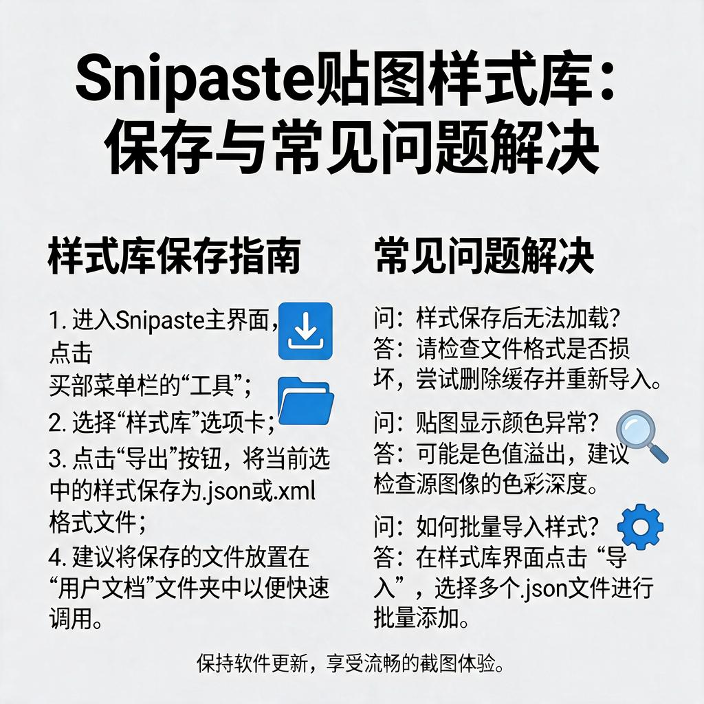 Snipaste贴图样式库如何保存及常见问题解决?