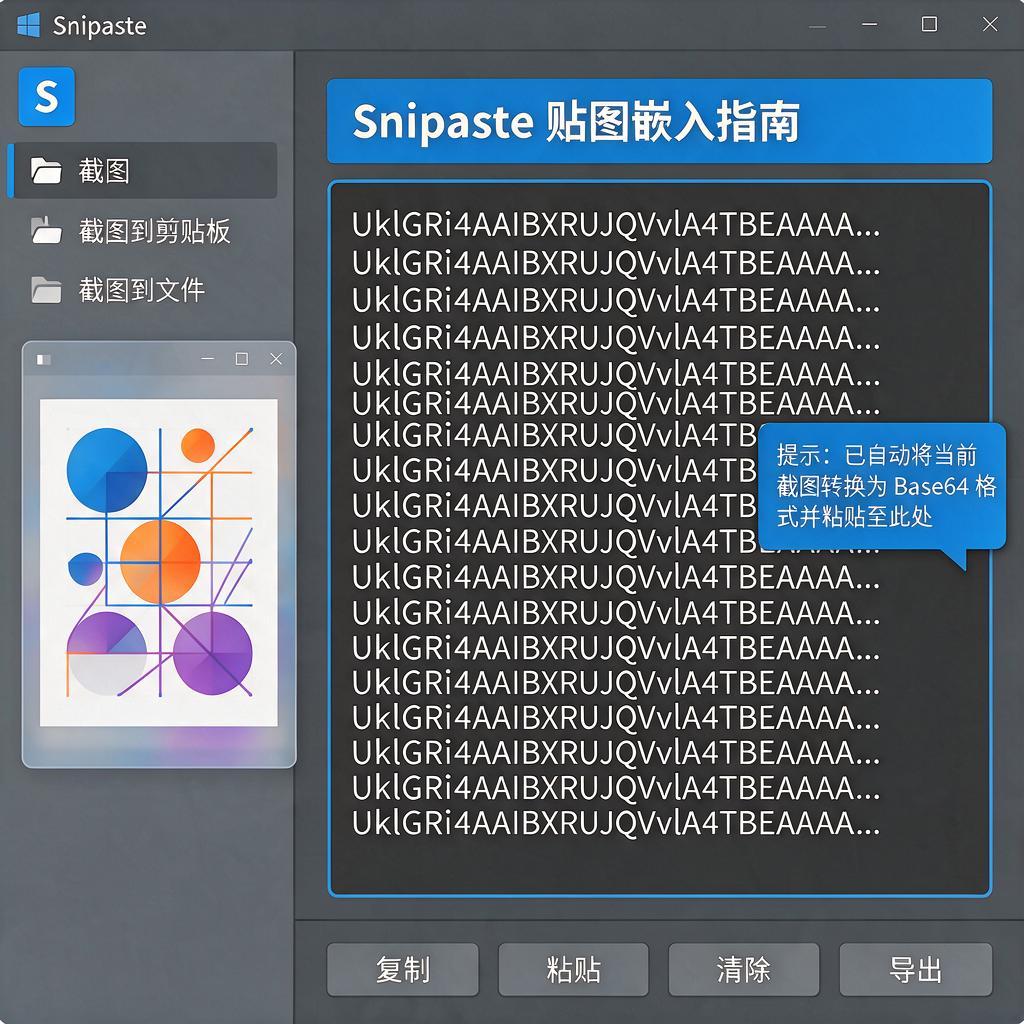Snipaste贴图如何嵌入Base64编码?